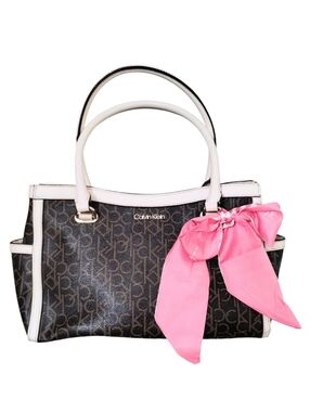 Calvin Klein Large Signature Monogram Satchel